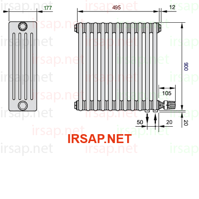 Радиатор IRSAP Tesi 50900/11 T26 CL 01